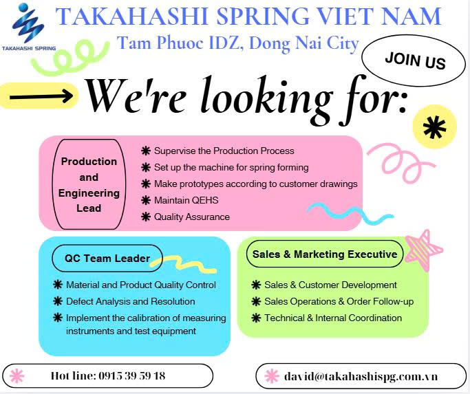 CÔNG TY TNHH TAKAHASHI SPRING VIỆT NAM