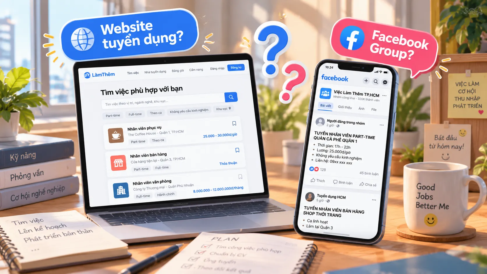 Nên Tìm Việc Qua Website Hay Facebook Group? Ưu Và Nhược Điểm Của Từng Kênh